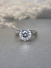Load image into Gallery viewer, 3.00ct Round Brilliant Cut Classic Moissanite Diamond Ring