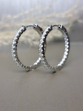 Load image into Gallery viewer, 2.88ct Round Brilliant Cut Moissanite Loop Earring