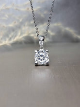 Load image into Gallery viewer, 2.00ct Round Brilliant Cut Moissanite Diamond Inspired Design Necklace