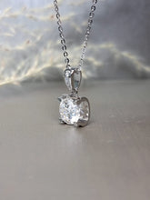 Load image into Gallery viewer, 2.00ct Round Brilliant Cut Moissanite Diamond Inspired Design Necklace