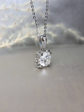 Load image into Gallery viewer, 2.00ct Round Brilliant Cut Moissanite Diamond Inspired Design Necklace