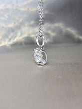 Load image into Gallery viewer, 2.00ct Round Brilliant Cut Moissanite Diamond Inspired Design Necklace