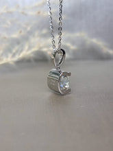 Load image into Gallery viewer, 2.00ct Round Brilliant Cut Moissanite Diamond Inspired Design Necklace