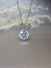 Load image into Gallery viewer, 3.00ct Round Brilliant Cut Intersectional 4-Prong Classic Moissanite Diamond Necklace