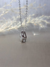 Load image into Gallery viewer, 1.20ct Princess Cut Bezel Moissanite Diamond Necklace