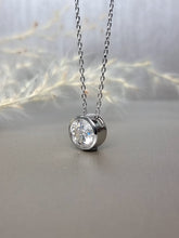 Load image into Gallery viewer, 2.00ct Round Brilliant Cut Bezel Moissanite Diamond Necklace