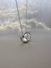 Load image into Gallery viewer, 2.00ct Round Brilliant Cut Bezel Moissanite Diamond Necklace
