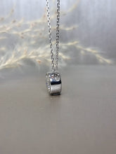 Load image into Gallery viewer, 2.00ct Round Brilliant Cut Bezel Moissanite Diamond Necklace