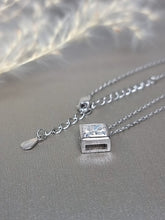 Load image into Gallery viewer, 1.20ct Princess Cut Bezel Moissanite Diamond Necklace