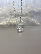 Load image into Gallery viewer, 1.00ct Round Brilliant Cut Bezel Moissanite Diamond Necklace