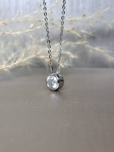 Load image into Gallery viewer, 1.00ct Round Brilliant Cut Bezel Moissanite Diamond Necklace