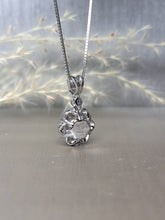 Load image into Gallery viewer, 2.00ct Round Brilliant Cut Moissanite Diamond With Wavy Halo Setting Necklace