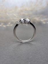 Load image into Gallery viewer, Trinity Round Brilliant Cut Moissanite Diamond Ring