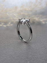 Load image into Gallery viewer, Trinity Round Brilliant Cut Moissanite Diamond Ring