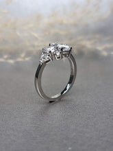 Load image into Gallery viewer, Trinity Round Brilliant Cut Moissanite Diamond Ring