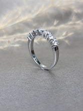 Load image into Gallery viewer, Half Eternity Round Cut Diamond Simulant Ring