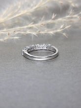 Load image into Gallery viewer, Half Eternity Round Cut Diamond Simulant Ring