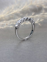 Load image into Gallery viewer, Half Eternity Round Cut Diamond Simulant Ring