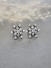 Load image into Gallery viewer, 0.70ct Snow Flake Moissanite Diamond Earring