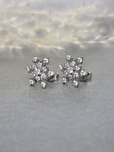 Load image into Gallery viewer, 0.70ct Snow Flake Moissanite Diamond Earring
