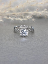Load image into Gallery viewer, 1.00ct Round Brilliant Cut Moissanite Diamond Ring