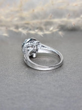 Load image into Gallery viewer, 1.00ct Round Brilliant Cut Moissanite Diamond With Double V Band Ring