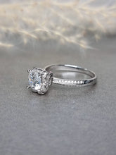 Load image into Gallery viewer, 1.00ct Round Brilliant Cut Moissanite Diamond With Hidden Halo Stone Ring