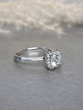 Load image into Gallery viewer, 1.00ct Round Brilliant Cut Moissanite Diamond With Hidden Halo Stone Ring