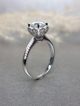 Load image into Gallery viewer, 1.00ct Round Brilliant Cut Moissanite Diamond With Hidden Halo Stone Ring
