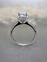 Load image into Gallery viewer, 1.00ct Round Brilliant Cut Moissanite Diamond With Hidden Halo Stone Ring