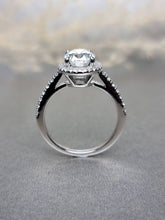 Load image into Gallery viewer, 2.00ct Oval Shape Halo Moissanite Diamond Ring