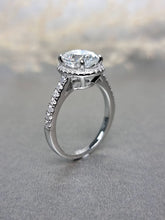 Load image into Gallery viewer, 2.00ct Oval Shape Halo Moissanite Diamond Ring