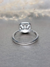 Load image into Gallery viewer, 1.00ct Princess Cut Moissanite Diamond With Double Halo Ring