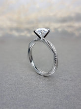 Load image into Gallery viewer, 1.00ct Round Brilliant Cut Moissanite Diamond With Twisted Band Ring