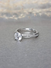 Load image into Gallery viewer, 1.00ct Round Brilliant Cut Moissanite Diamond With Twisted Band Ring