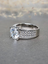 Load image into Gallery viewer, 3.00ct Round Brilliant Cut Moissanite Diamond With Broad Band Ring