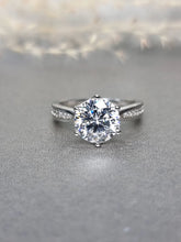 Load image into Gallery viewer, 3.00ct Round Brilliant Cut Moissanite Diamond Ring