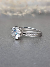 Load image into Gallery viewer, 3.00ct Round Brilliant Cut Moissanite Diamond Ring