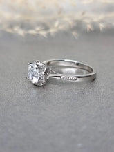 Load image into Gallery viewer, 1.00ct Round Brilliant Cut Moissanite Diamond With Side Stone Ring