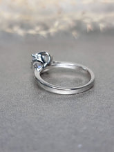 Load image into Gallery viewer, 1.00ct Round Brilliant Cut Moissanite Diamond With Side Stone Ring