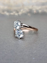 Load image into Gallery viewer, 1.00ct x 2pcs Round Brilliant Cut Twin Moissanite Diamond Ring(Duo Tone)