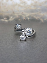 Load image into Gallery viewer, 1.80ct Round Brilliant Cut Trilogy Moissanite Diamond Ring