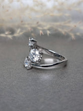 Load image into Gallery viewer, 1.80ct Round Brilliant Cut Trilogy Moissanite Diamond Ring