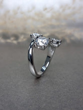 Load image into Gallery viewer, 1.80ct Round Brilliant Cut Trilogy Moissanite Diamond Ring
