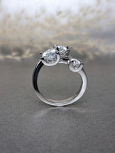 Load image into Gallery viewer, 1.80ct Round Brilliant Cut Trilogy Moissanite Diamond Ring