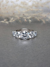 Load image into Gallery viewer, 5.00ct Round Brilliant Cut Grand Half Eternity Moissanite Diamond Ring