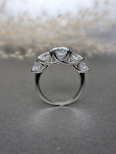 Load image into Gallery viewer, 5.00ct Round Brilliant Cut Grand Half Eternity Moissanite Diamond Ring