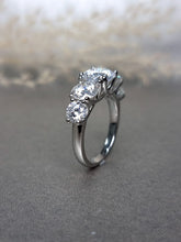 Load image into Gallery viewer, 5.00ct Round Brilliant Cut Grand Half Eternity Moissanite Diamond Ring