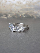 Load image into Gallery viewer, 5.00ct Round Brilliant Cut Grand Half Eternity Moissanite Diamond Ring
