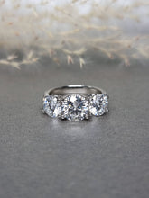 Load image into Gallery viewer, 4.00ct Round Brilliant Cut Trilogy Moissanite Diamond Ring